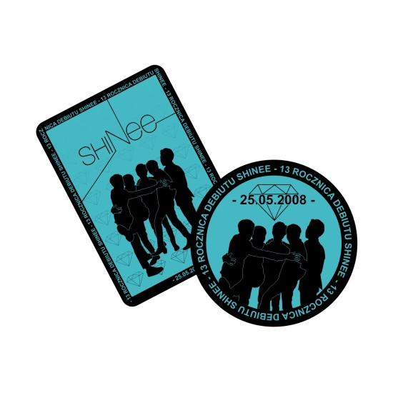Zestaw dwóch naklejek SHINee 13 Rocznica Debiutu