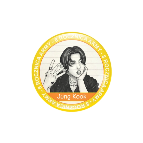 Perłowa przypinka 8 Rocznica ARMY - Jung Kook