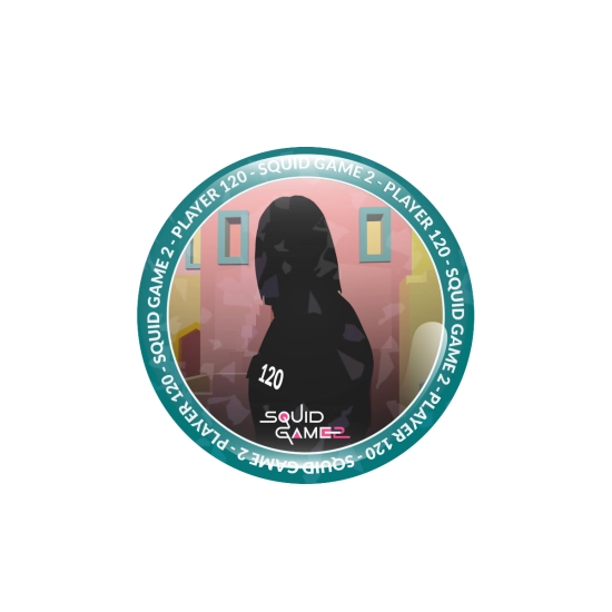 Holograficzna przypinka Squid Game 2 - Player 120