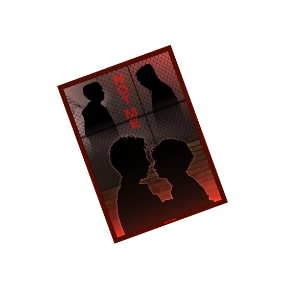 Holograficzna pocztówka NOT ME - White & Sean