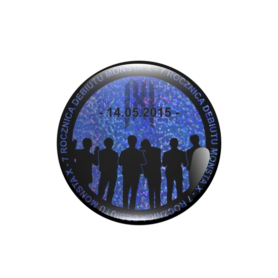 Przypinka holograficzna - Monsta X 7 Rocznica Debiutu