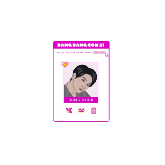 Naklejka BTS BANG BANG CON 21 (wersja Jung Kook)