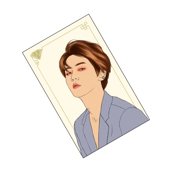 Perłowa pocztówka EXO Love Shot -  Baekhyun