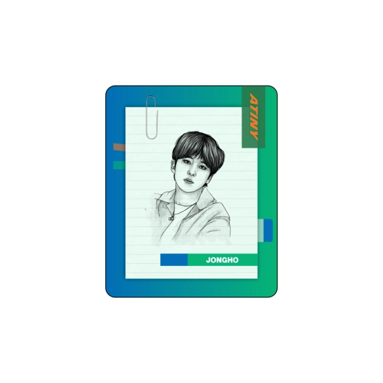 Duża naklejka 3 Rocznica ATINY - Jongho