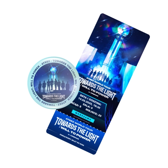 Holograficzna przypinka ATEEZ [TOWARDS THE LIGHT: WILL TO POWER] IN CINEMAS (wersja 1) + BILET GRATIS!