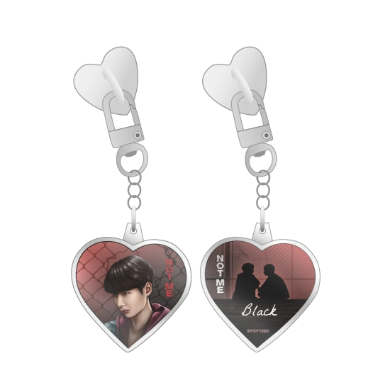 Brelok serce do telefonu NOT ME - Black