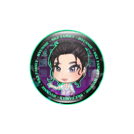Przypinka holograficzna SKZ FAMILY - Hyunnie