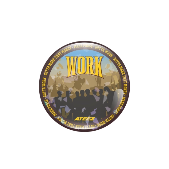 Holograficzna przypinka ATEEZ - WORK (wersja 1)