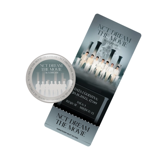 Perłowa przypinka NCT DREAM THE MOVIE : In A DREAM (wersja 2) + BILET GRATIS!