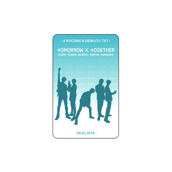 Przezroczysta karta Tomorrow x Together - 4 Rocznica Debiutu